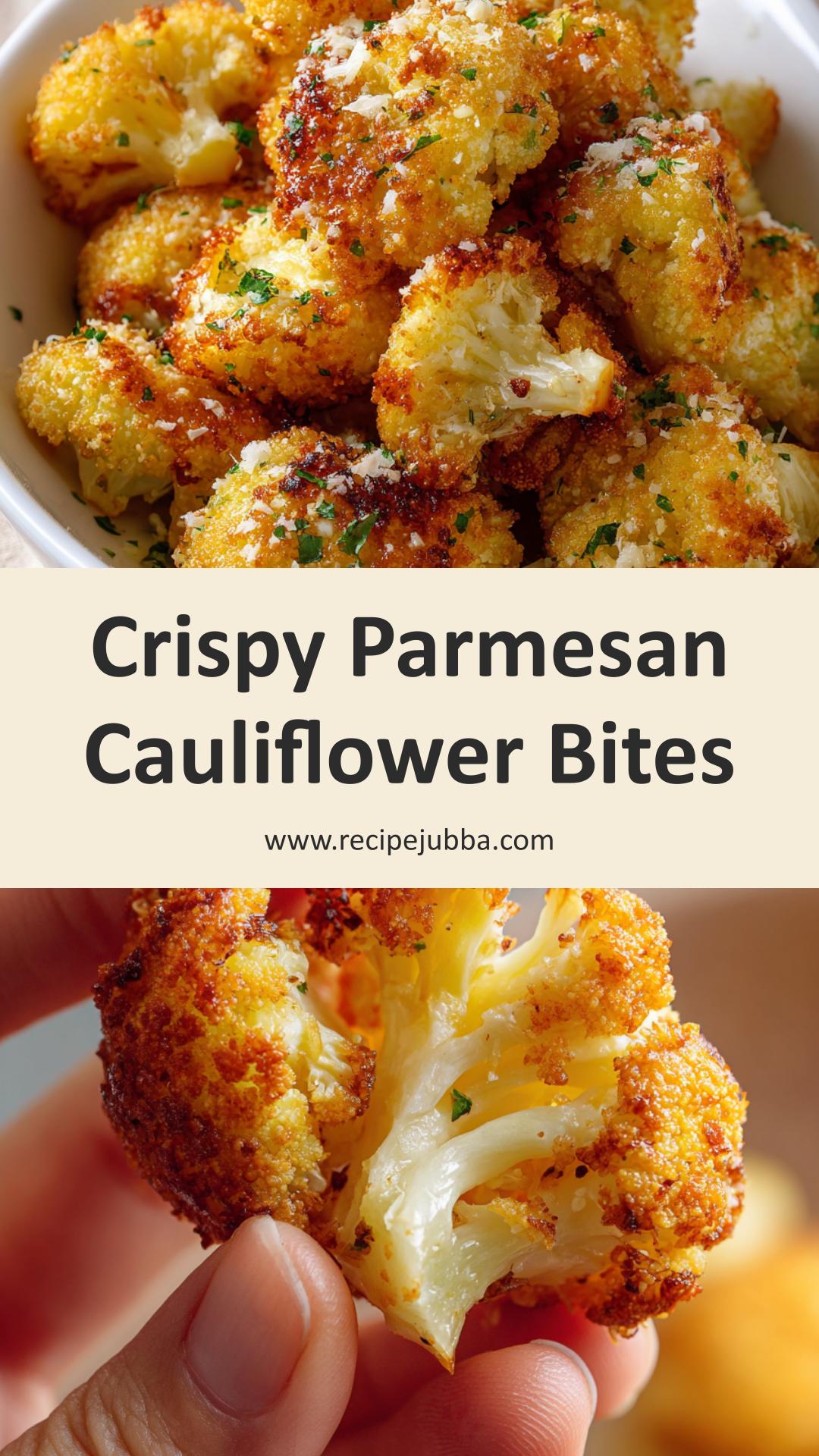 Crispy Parmesan Cauliflower Bites with Golden Panko Crust — pin 3
