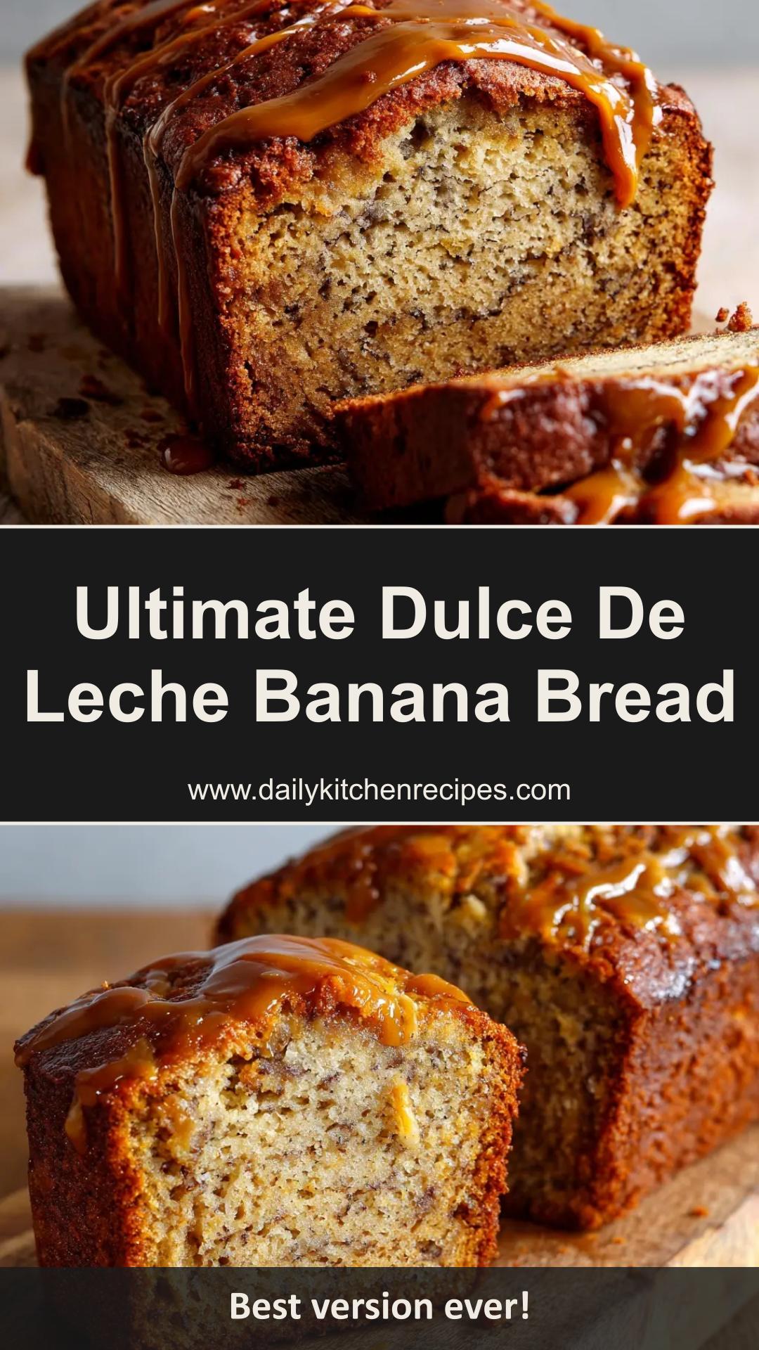 Dulce De Leche Banana Bread With a Crisp Sugar Crust — pin 1