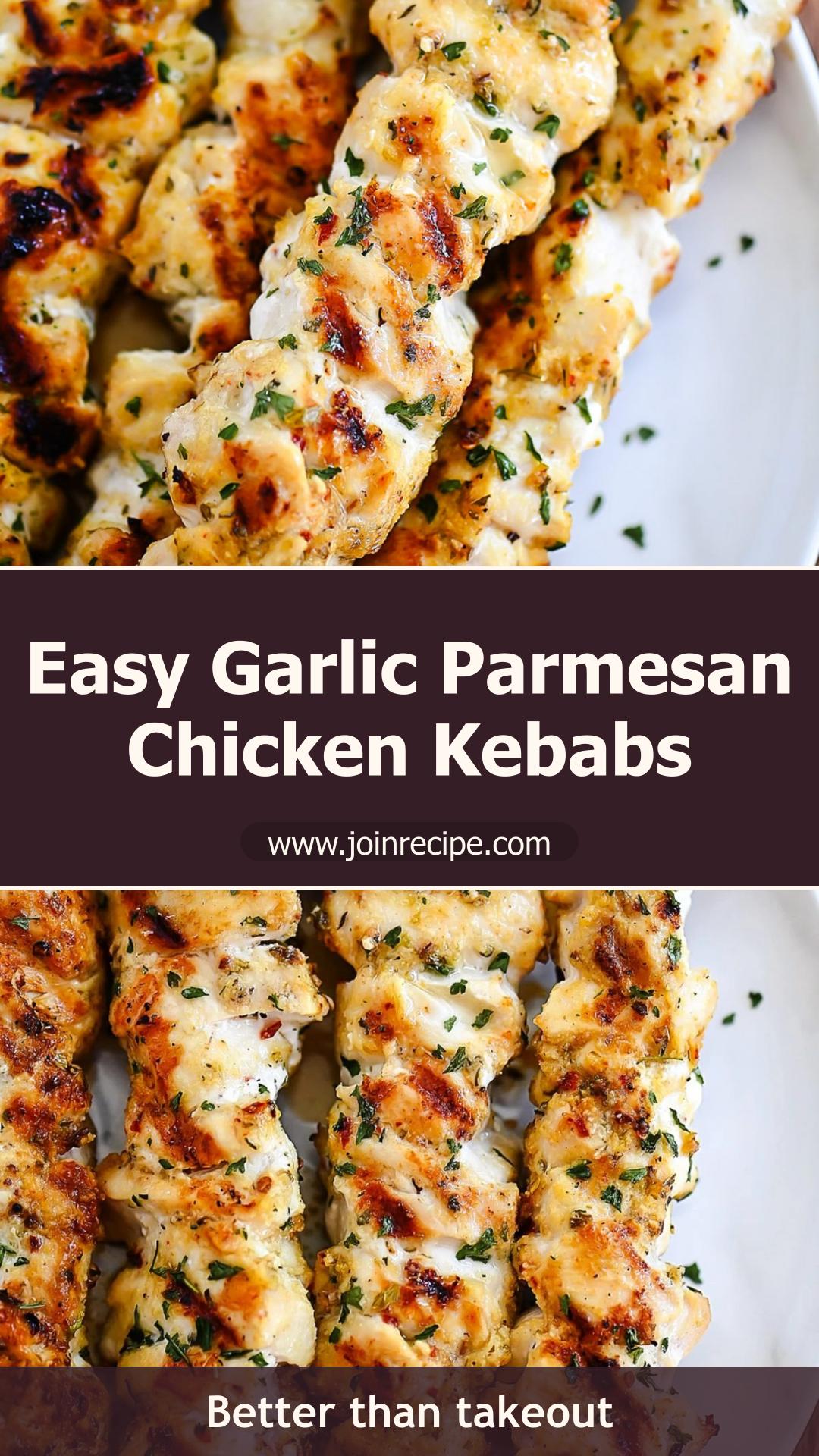 Garlic Parmesan Chicken Kebabs with Tangy Lemon and Herbs — pin 1