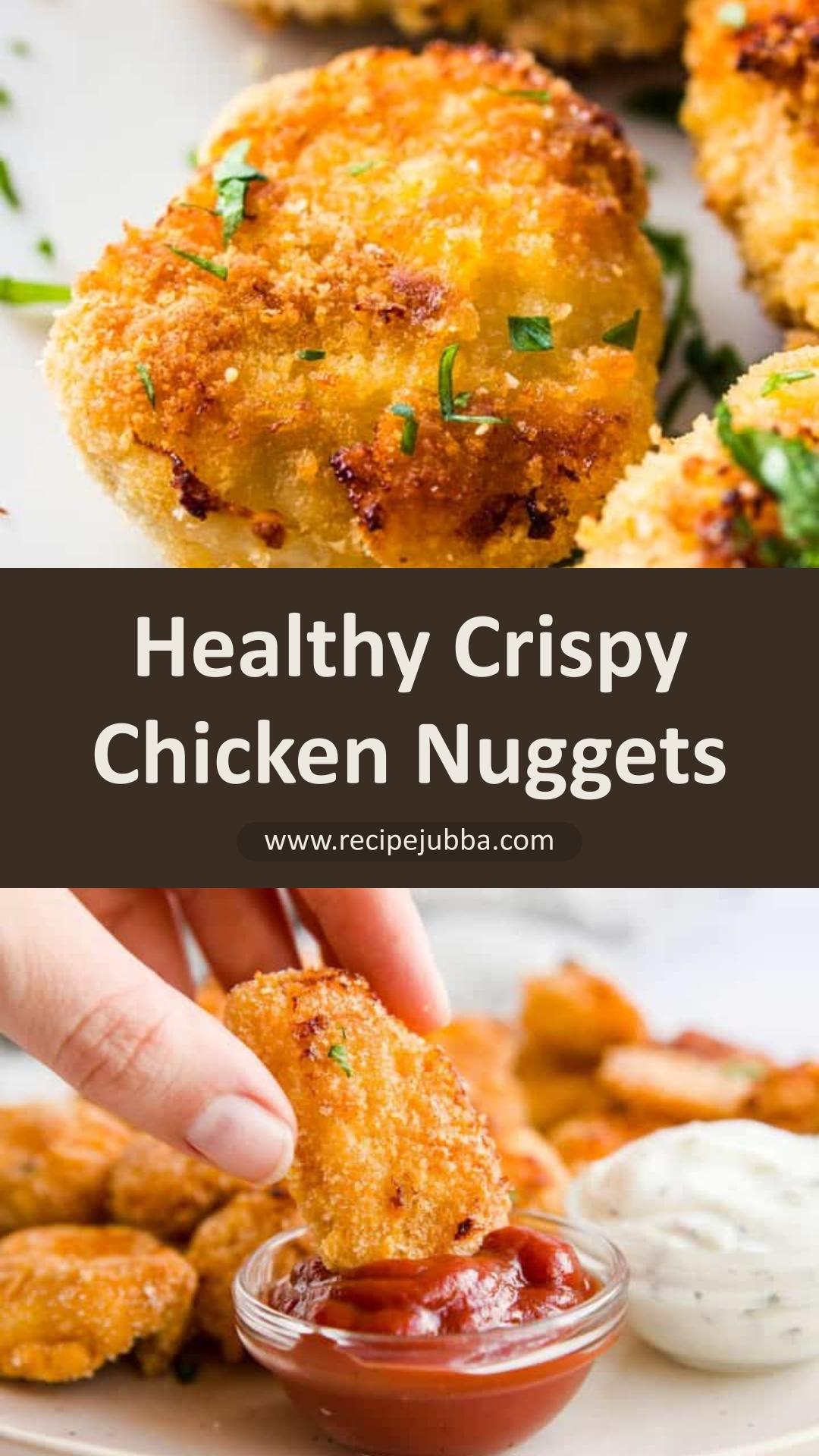 Healthy Baked Chicken Nuggets with Crisp Paprika Breadcrumb Coating — pin 4