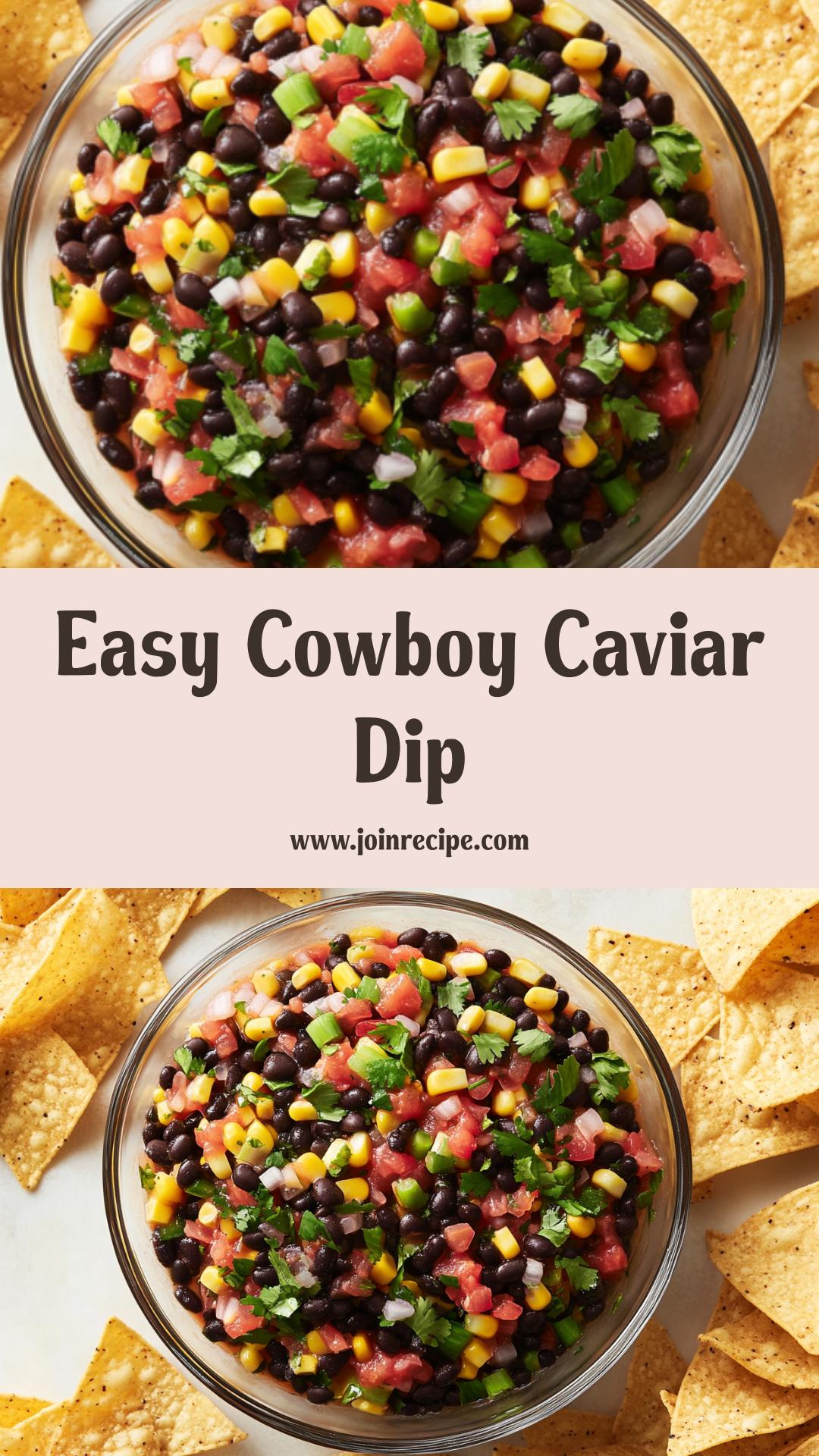 Cowboy Caviar with Rotel: A Fresh and Zesty Colorful Dip — pin 1