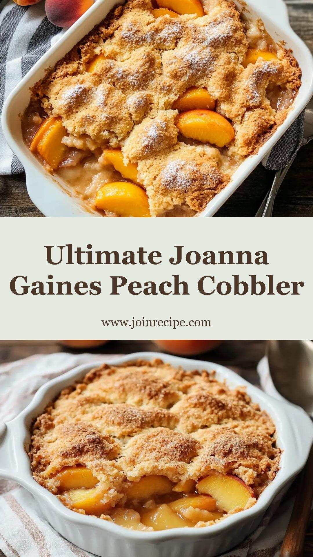 Joanna Gaines Peach Cobbler: Comforting Dessert with Buttery Crust — pin 2
