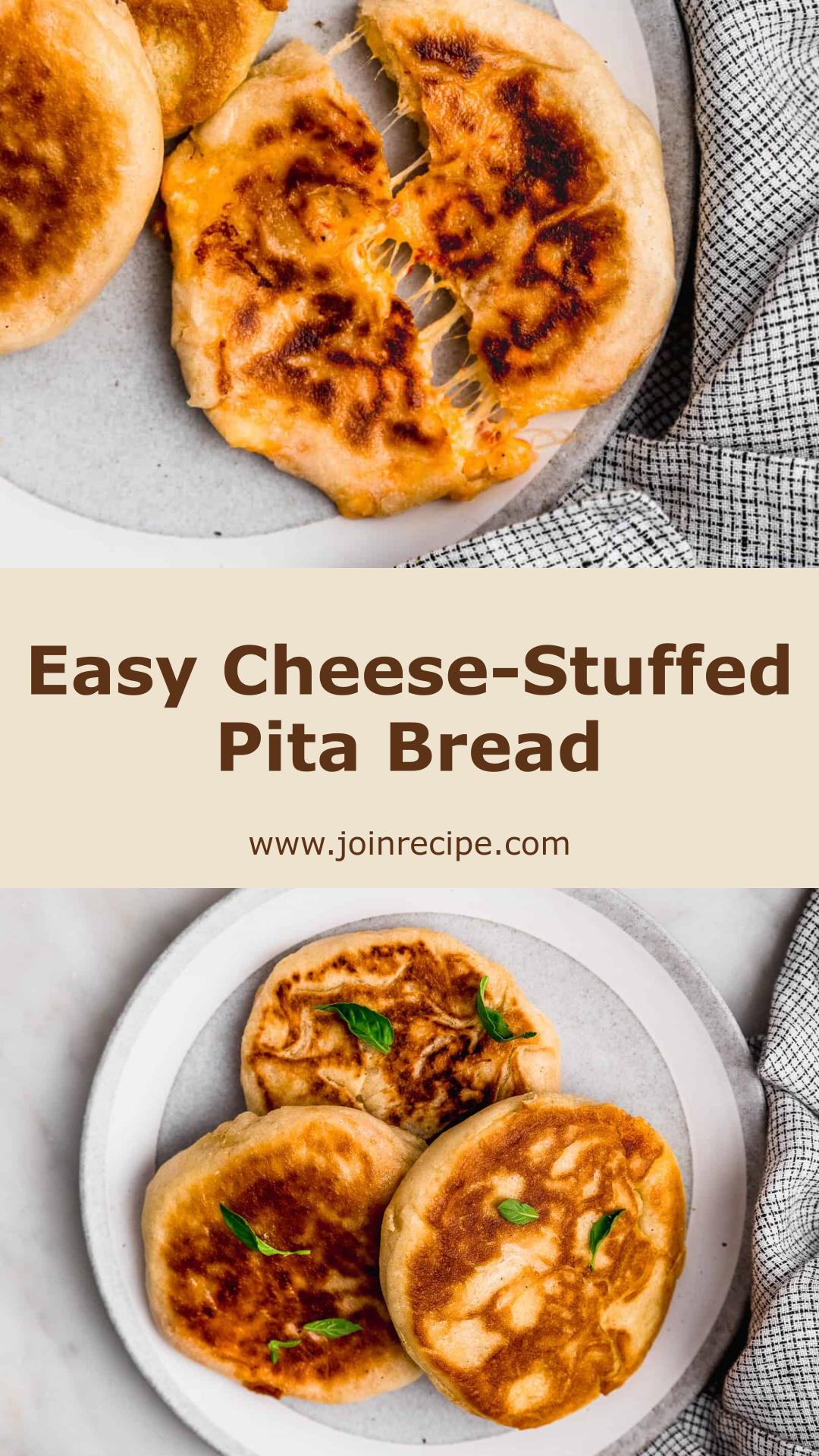Cheese-Stuffed Pita Bread with Roasted Peppers — pin 2