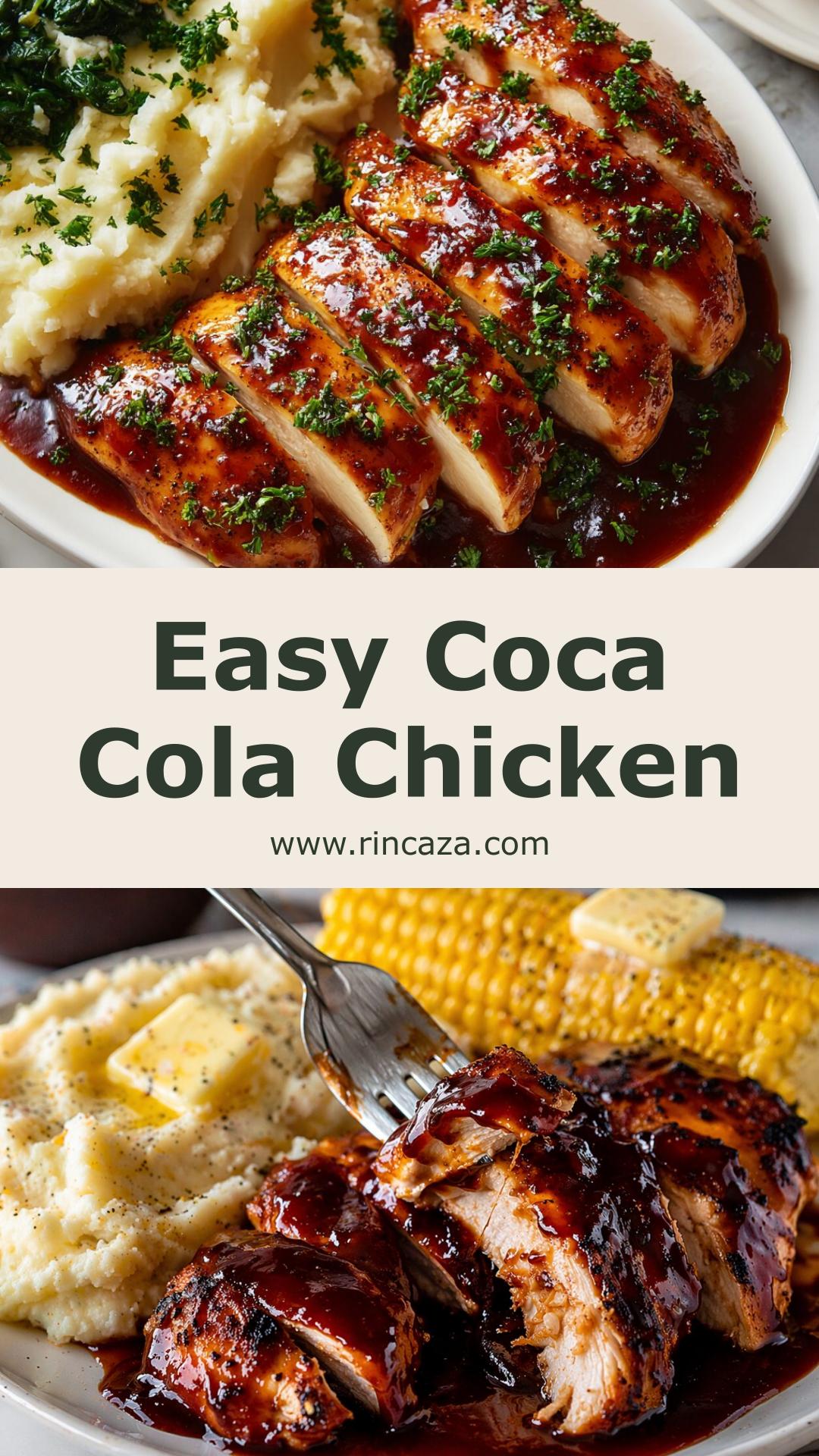 Crockpot Coca Cola Chicken: Easy Sweet and Savory Comfort Food — pin 1