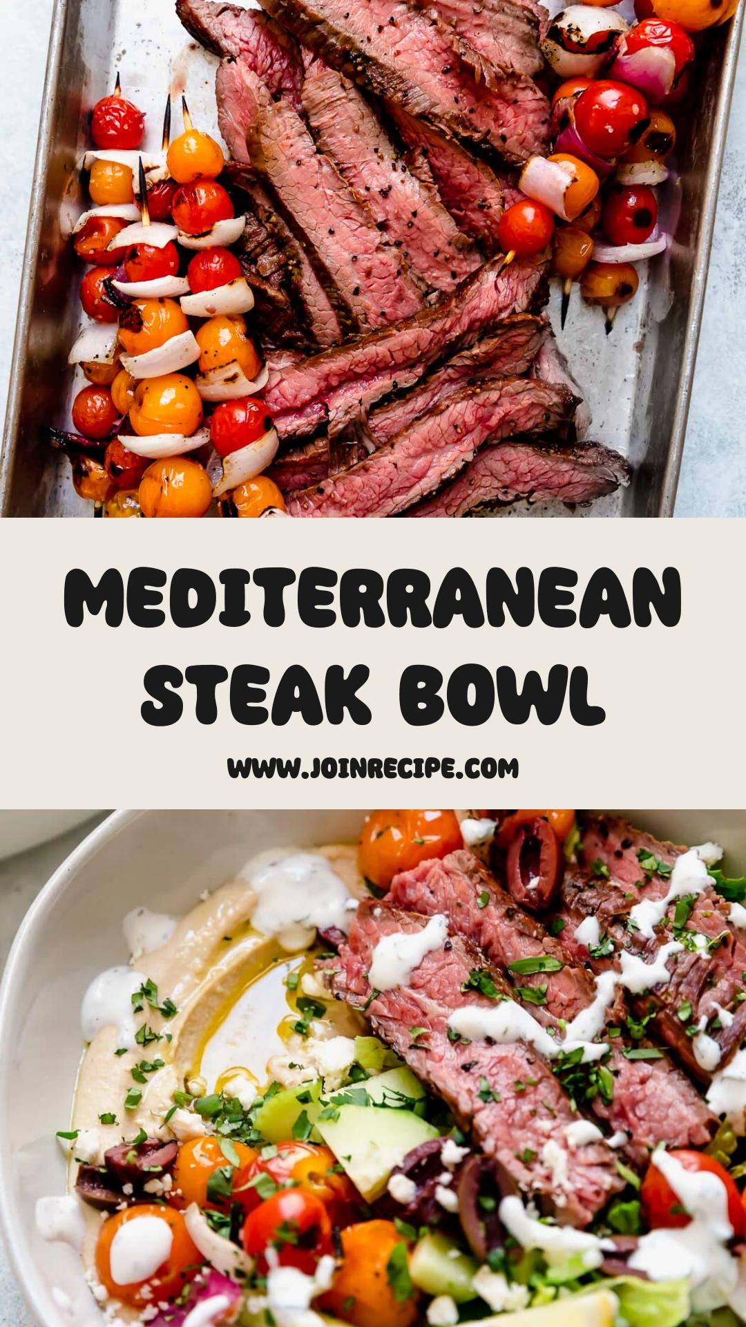 Mediterranean Steak Bowl with Herbed-Yogurt Dressing — pin 2