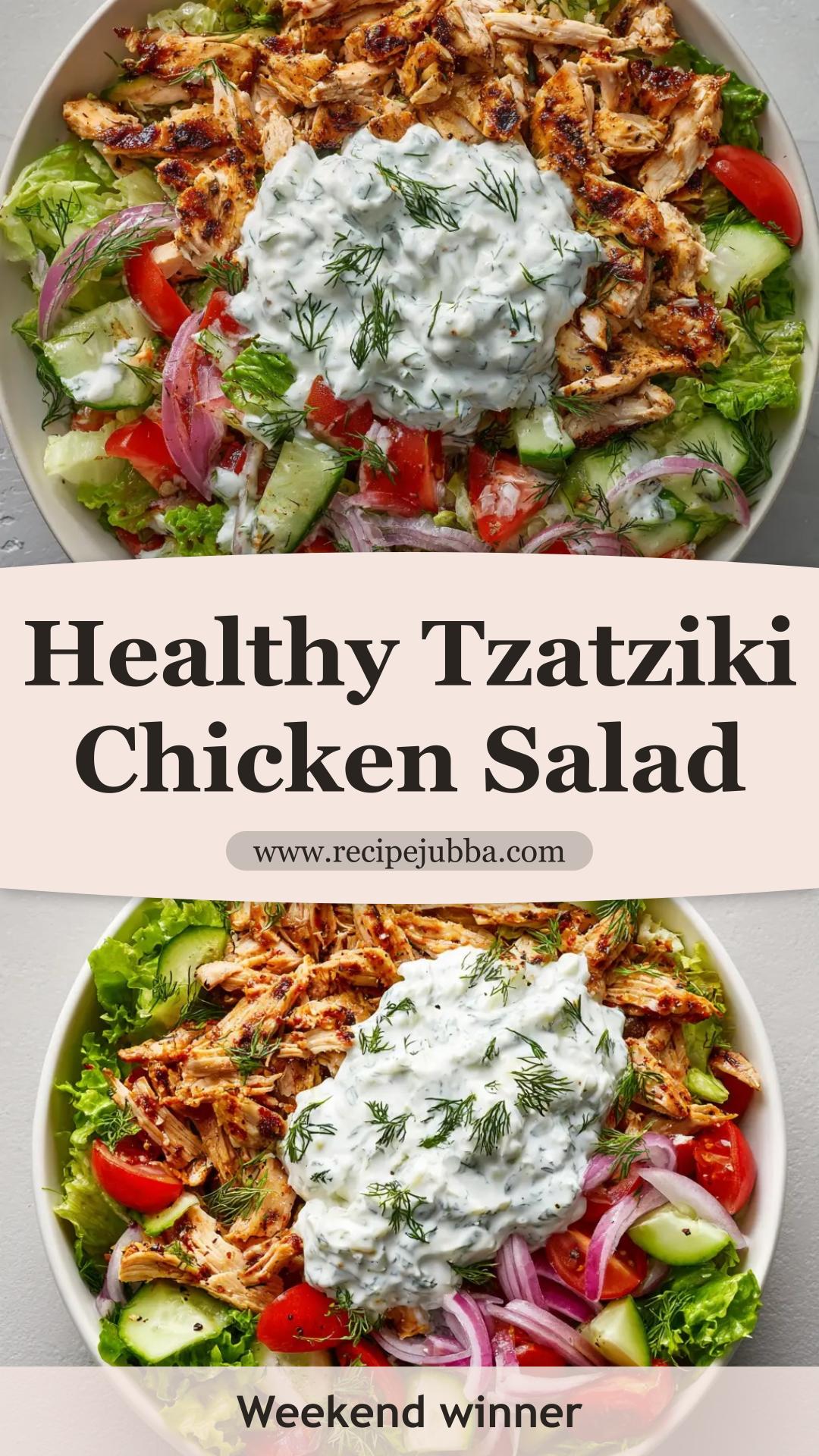 Tzatziki Chicken Salad with Greek Yogurt and Dill — pin 2