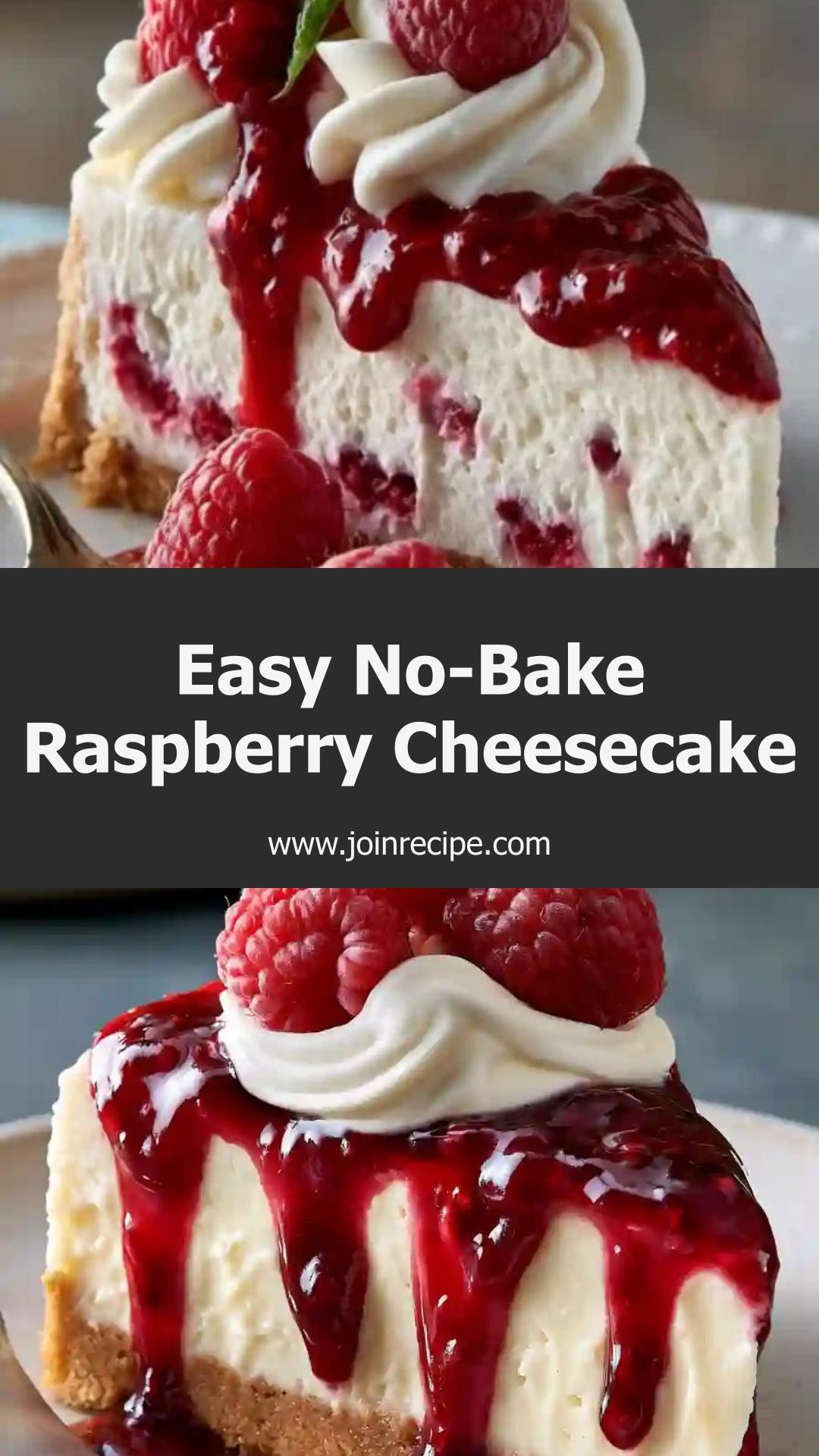 No-Bake White Chocolate Raspberry Icebox Cheesecake: Creamy and Refreshing Dessert — pin 1