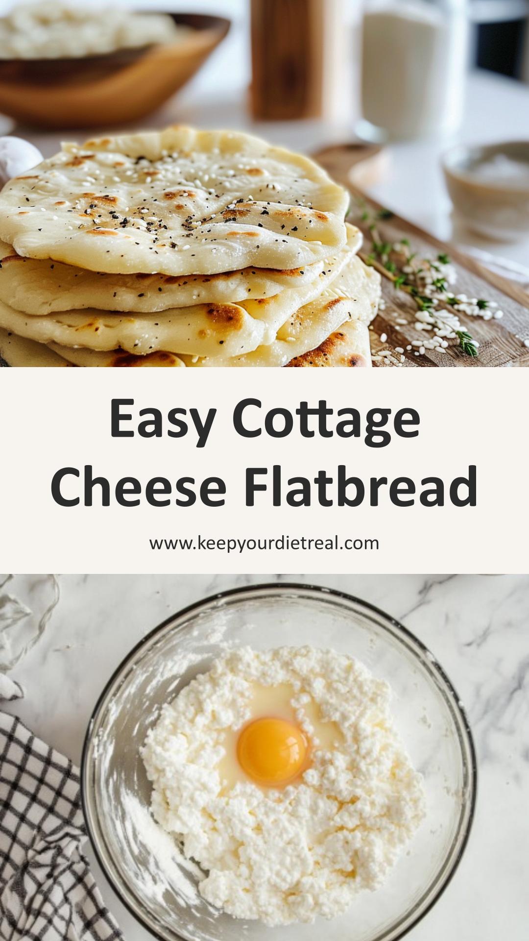 Cottage Cheese Flatbread with Soft Centers and Golden Toasted Spots — pin 2
