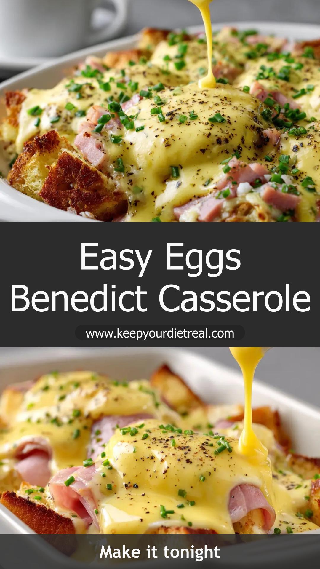 Eggs Benedict Casserole: Easy Make-Ahead Breakfast — pin 2