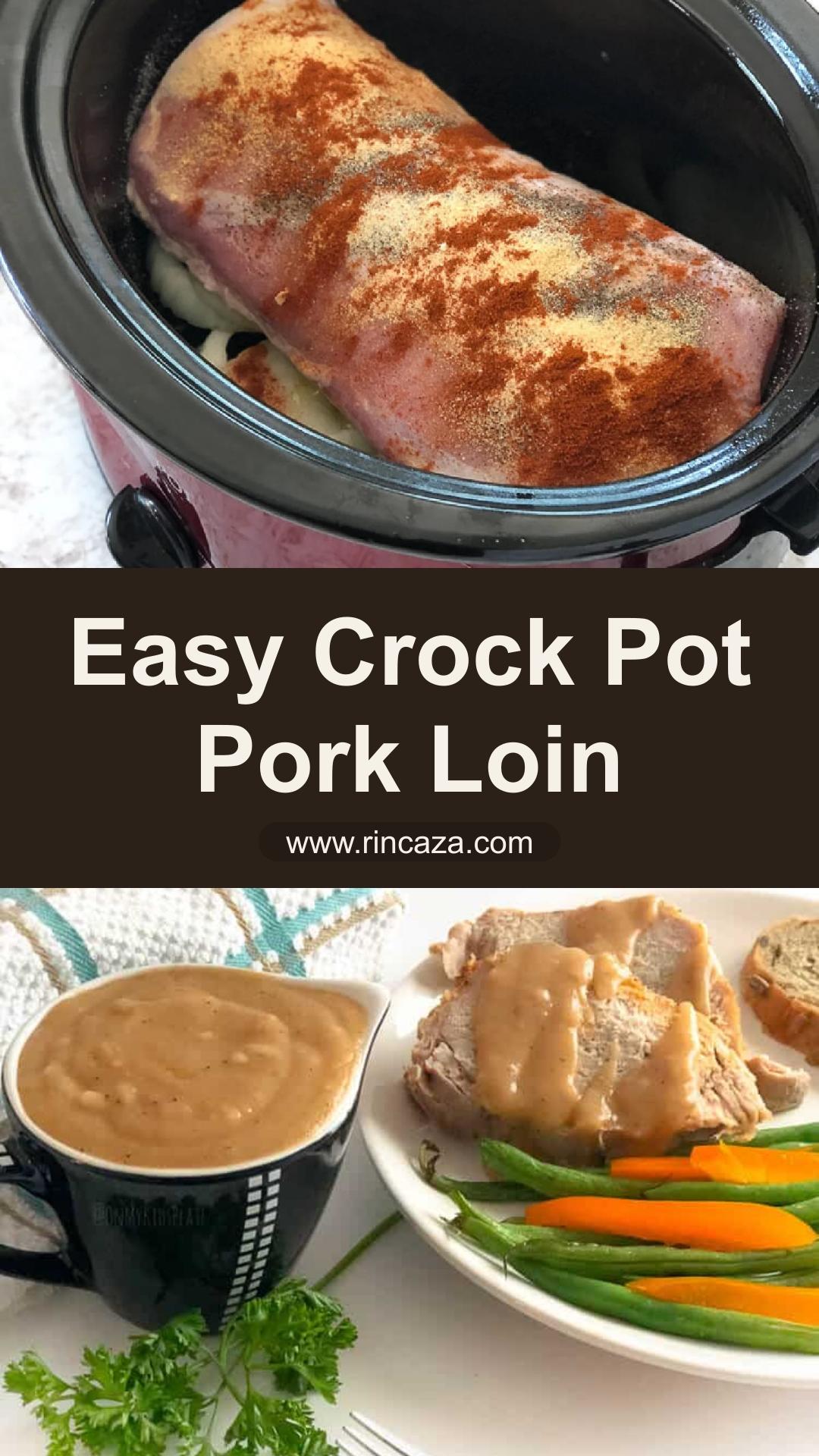 Crock Pot Pork Loin with Tender Slices and Savory Onions — pin 1