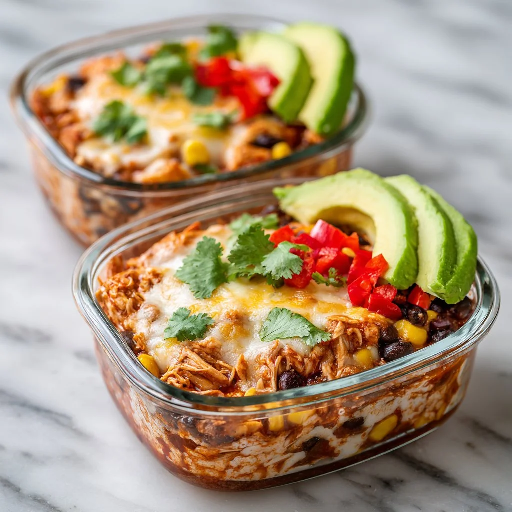 Easy Chicken Cottage Cheese Enchilada Bowls