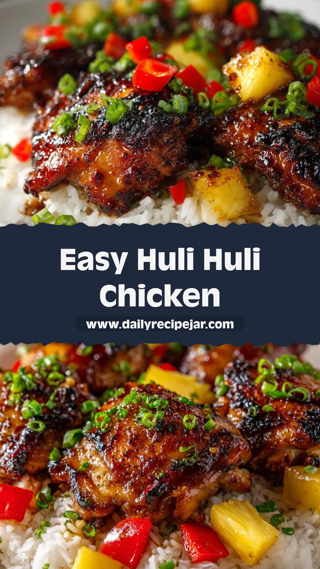 Huli Huli Chicken with Pineapple Ginger Glaze — pin 1