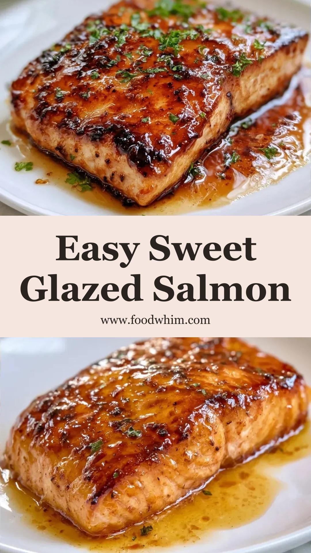 Easy Sweet Glazed Salmon with Sticky Ginger Garlic Glaze — pin 1