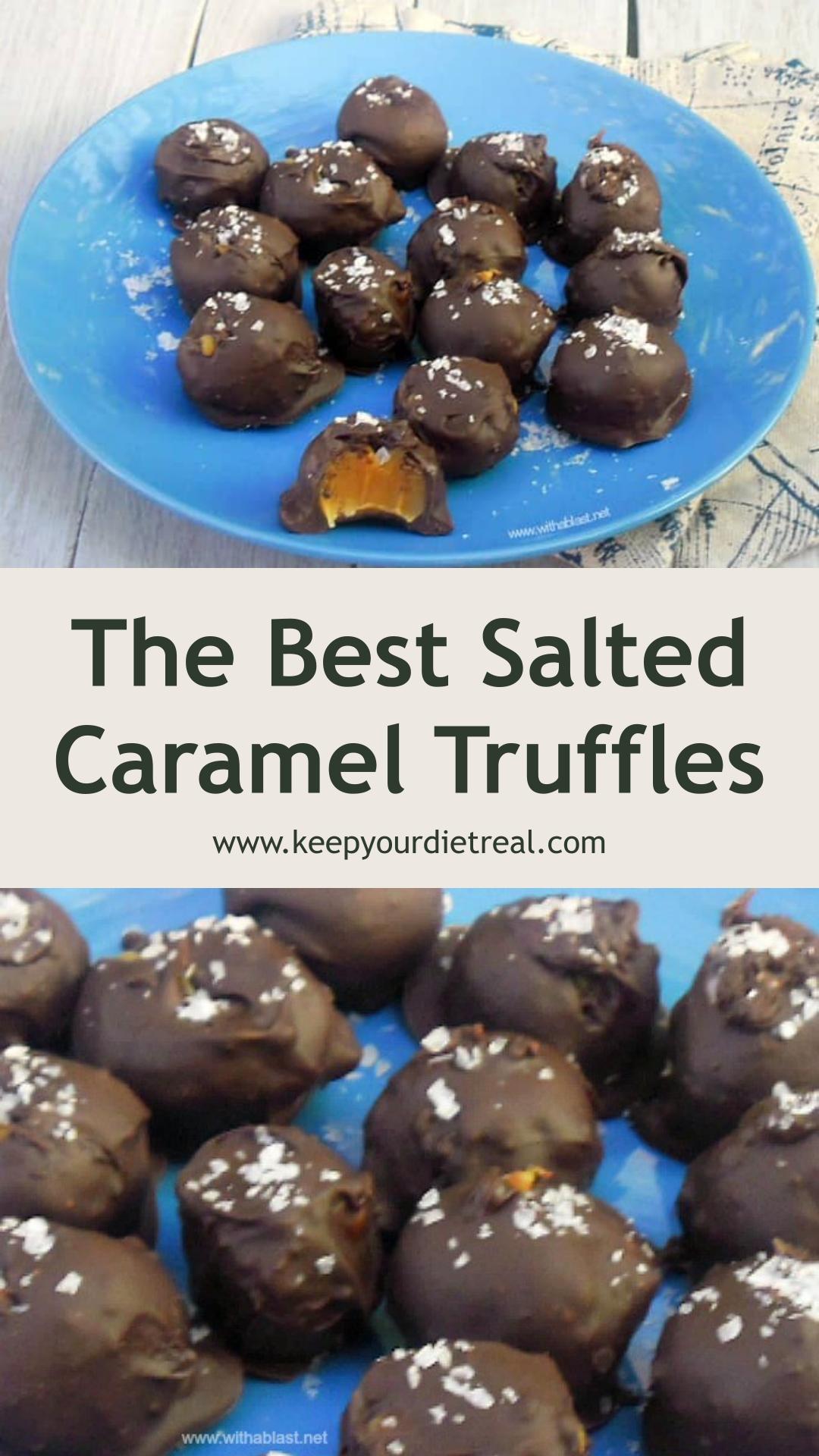 Salted Caramel Truffles with Dark Chocolate and Coarse Sea Salt — pin 2
