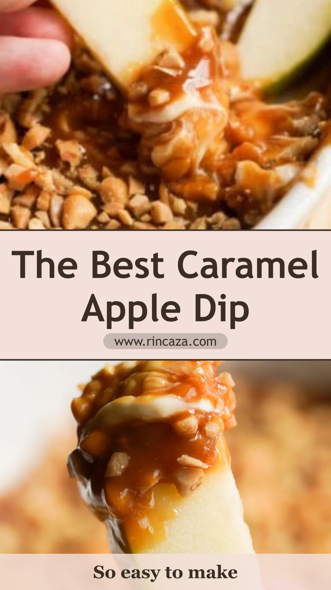 Cream Cheese Caramel Apple Dip with Crunchy Toffee Bits — pin 2