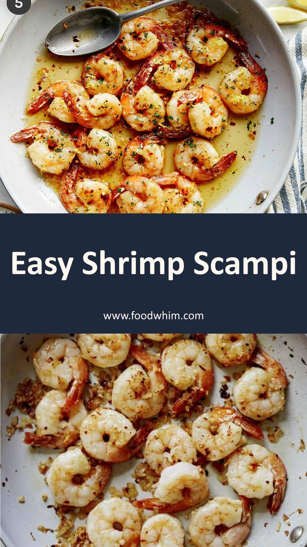 Shrimp Scampi with Tender Shrimp and Garlic Butter Sauce — pin 1