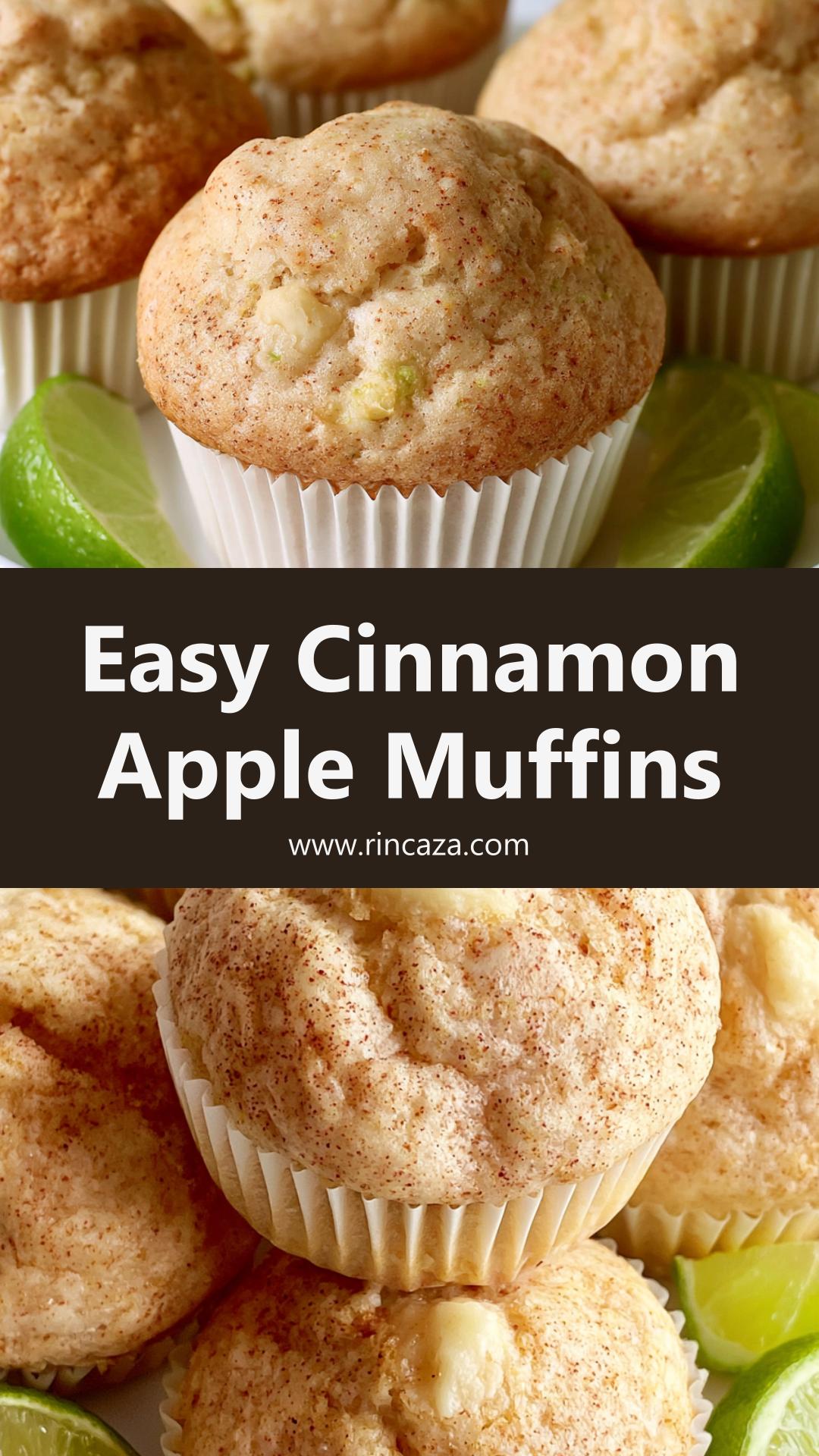 Cinnamon Granny Smith Apple Muffins with Tender Shredded Apple Crumb — pin 1