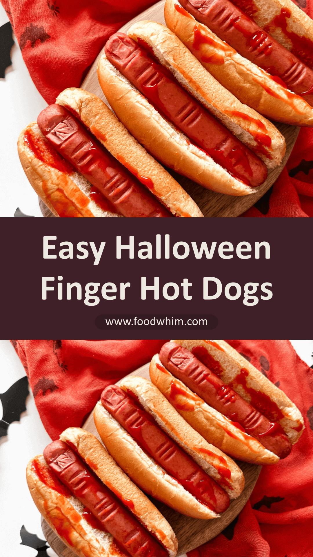 Halloween Finger Hot Dogs With Tangy Ketchup Blood Effect — pin 2