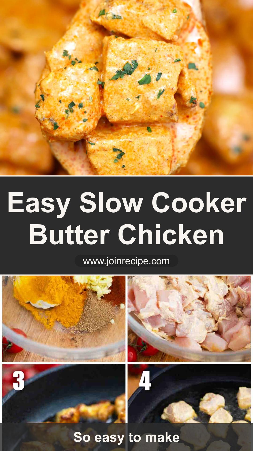 Slow Cooker Butter Chicken With Tomato Cream Curry Sauce — pin 1