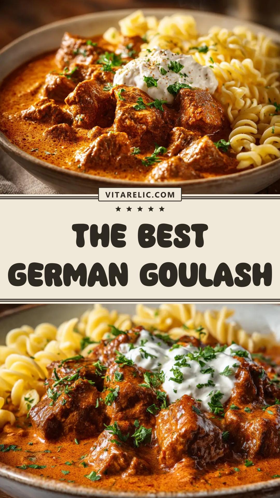German Goulash with Beef Chuck and Sweet Paprika — pin 1