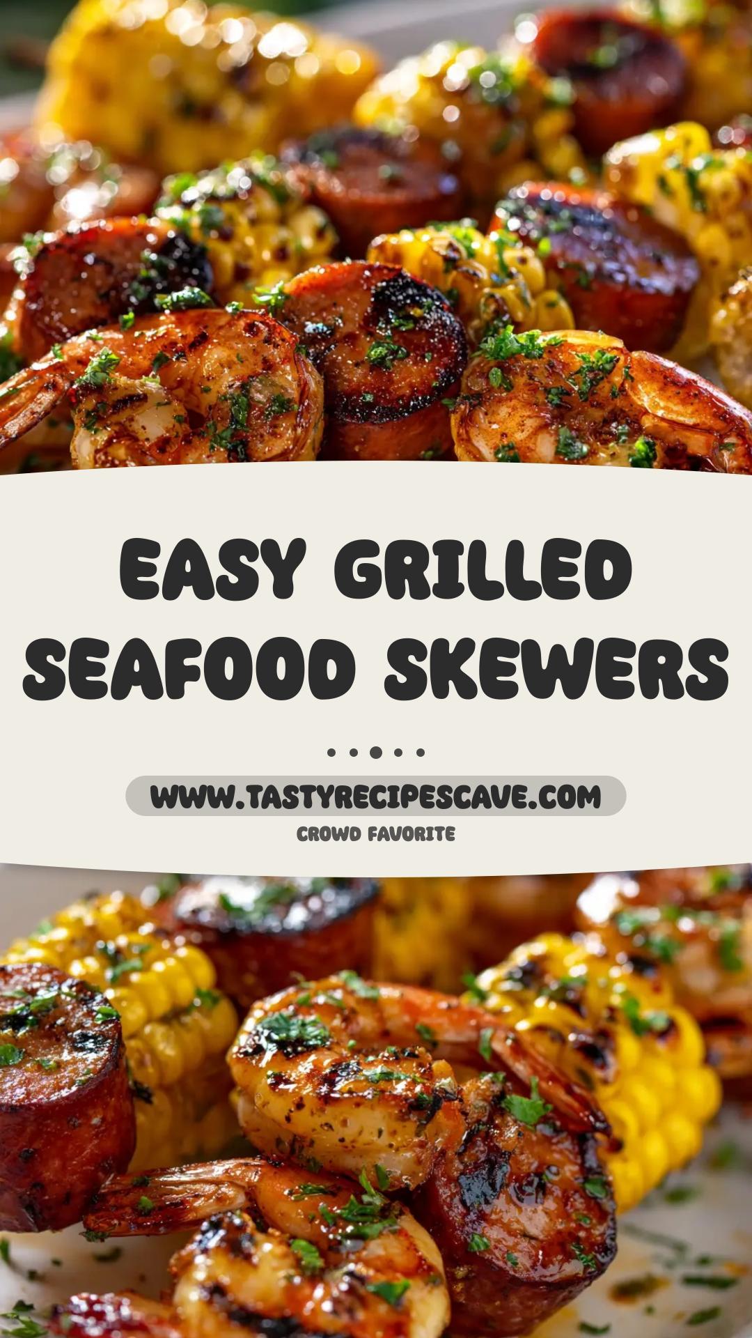 Grilled Seafood Skewers with Lemon Garlic Marinade — pin 2