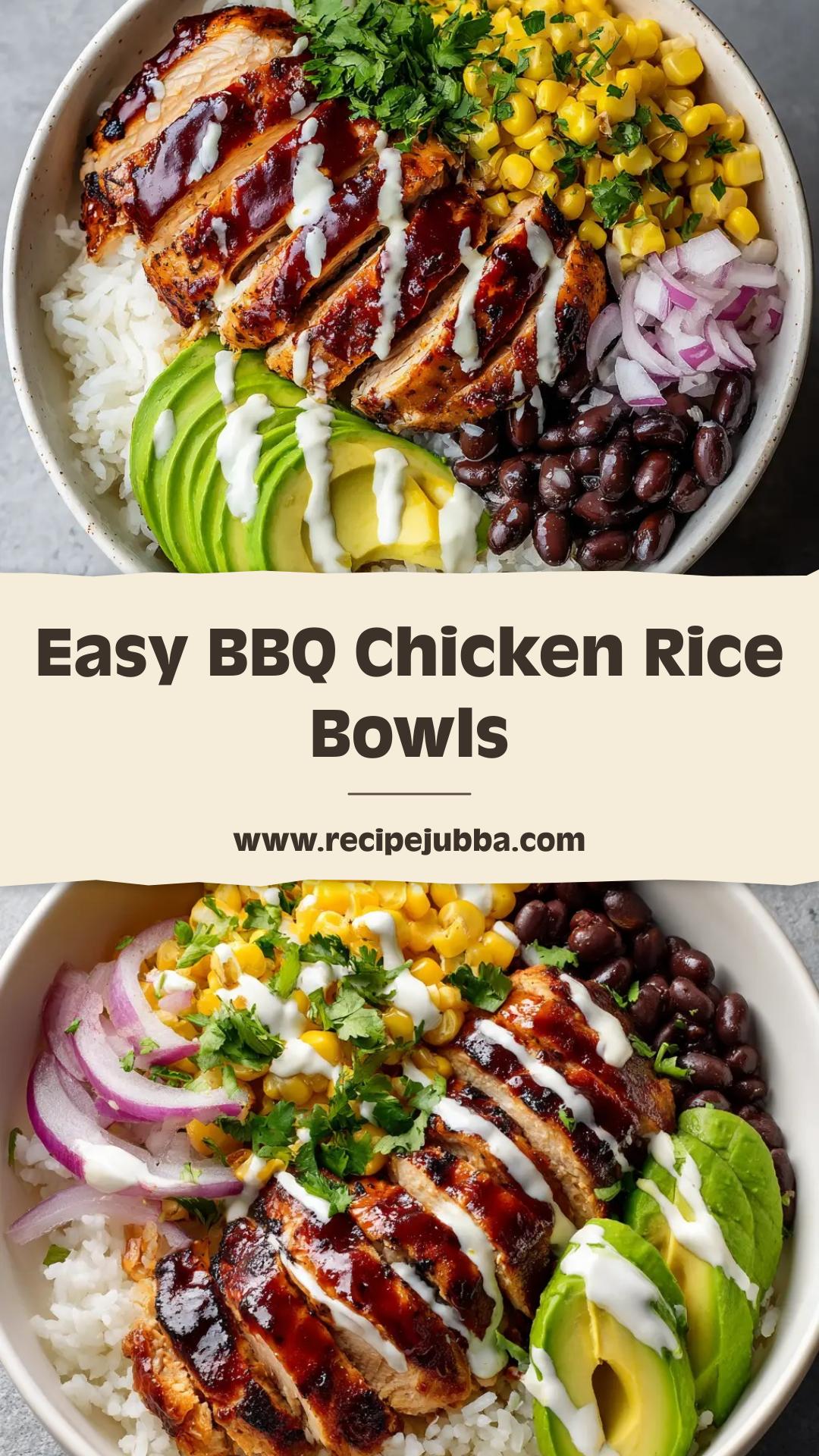 BBQ Chicken Rice Bowls with Corn and Black Beans — pin 2