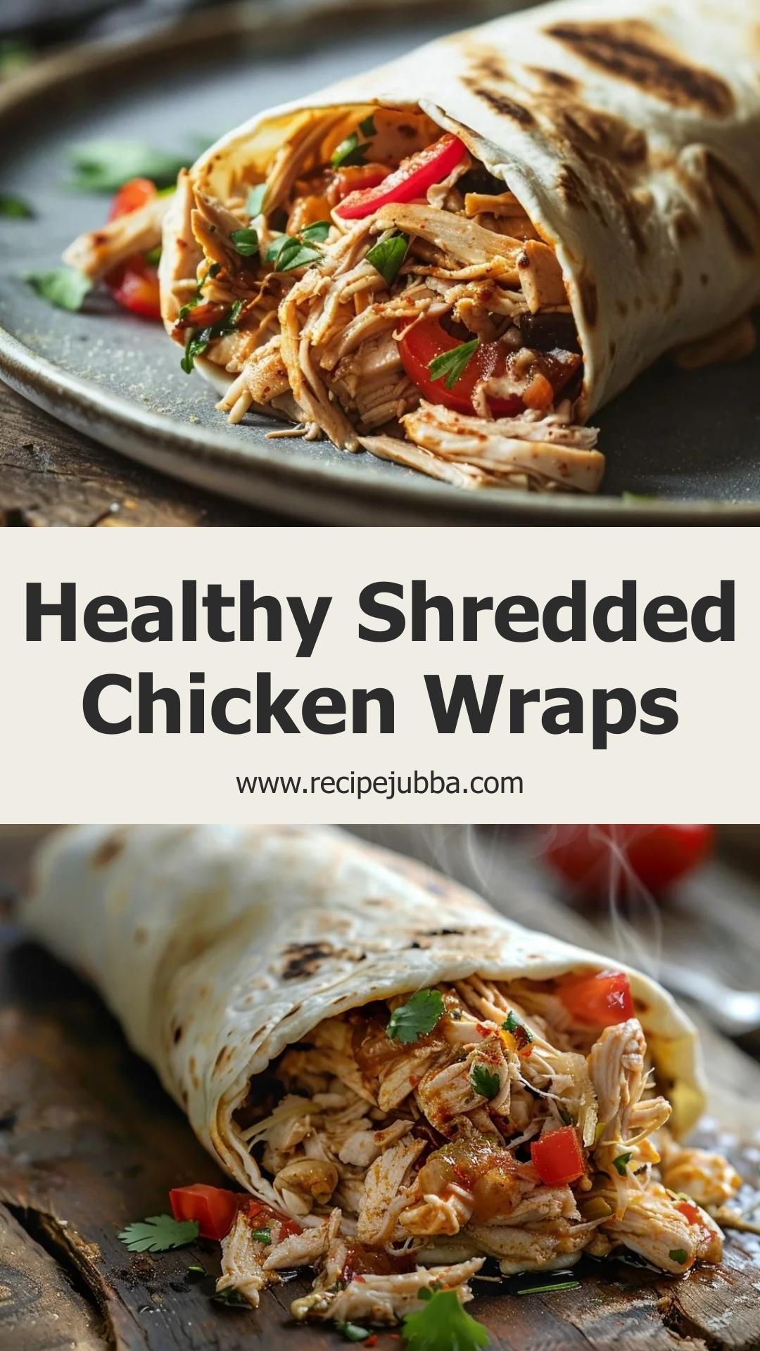 Healthy Shredded Chicken Wraps: A Quick Lunch Solution with Crunchy Romaine — pin 2