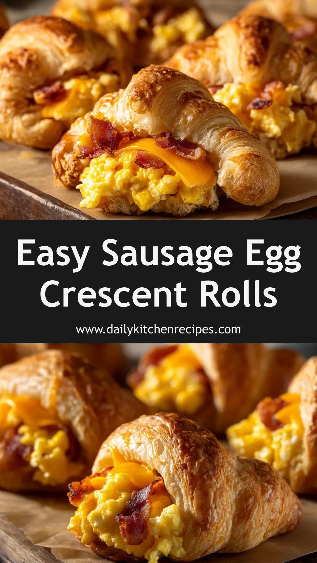 Breakfast Crescent Rolls with Sausage, Egg, and Cheddar — pin 1