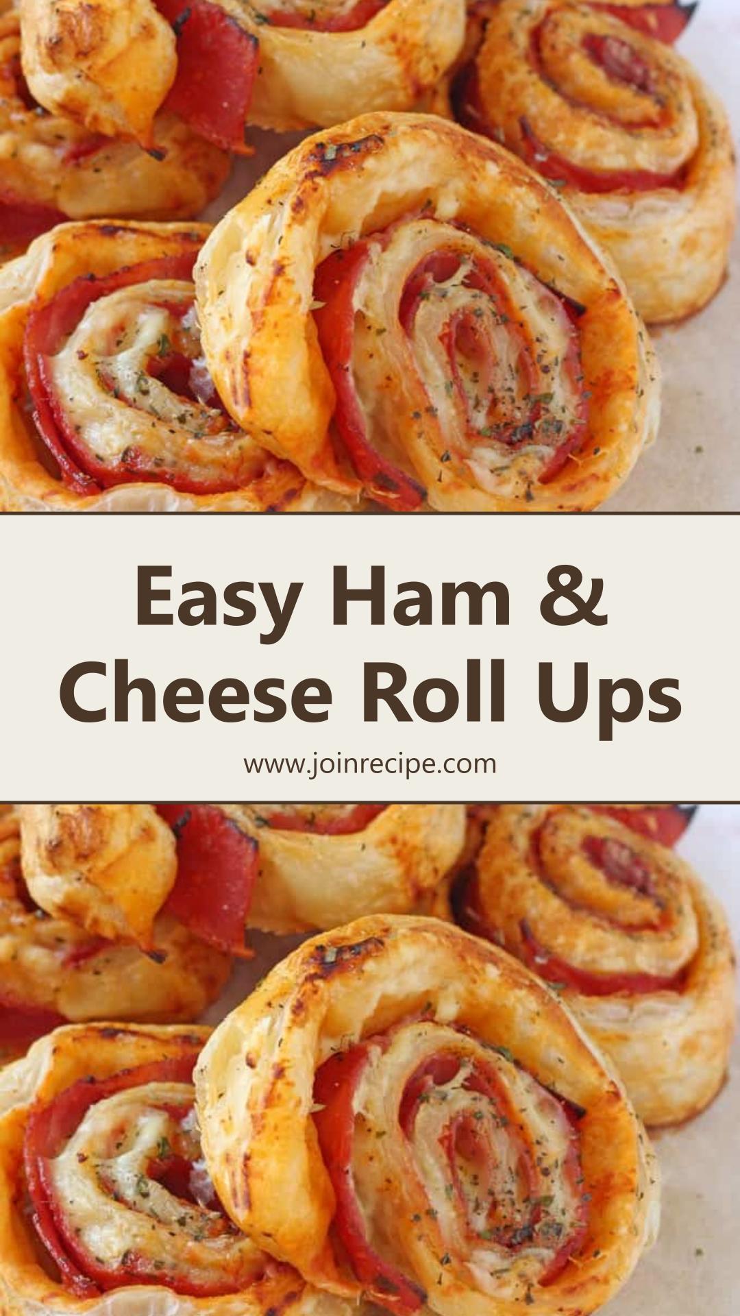 Ham & Cheese Roll Ups with Golden Puff Pastry and Cheddar — pin 3