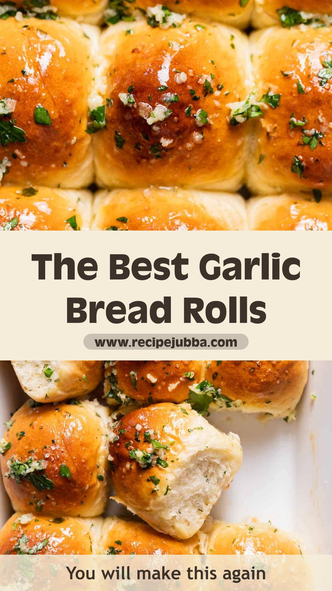 Garlic Bread Rolls with Fresh Garlic and Parsley Butter — pin 1