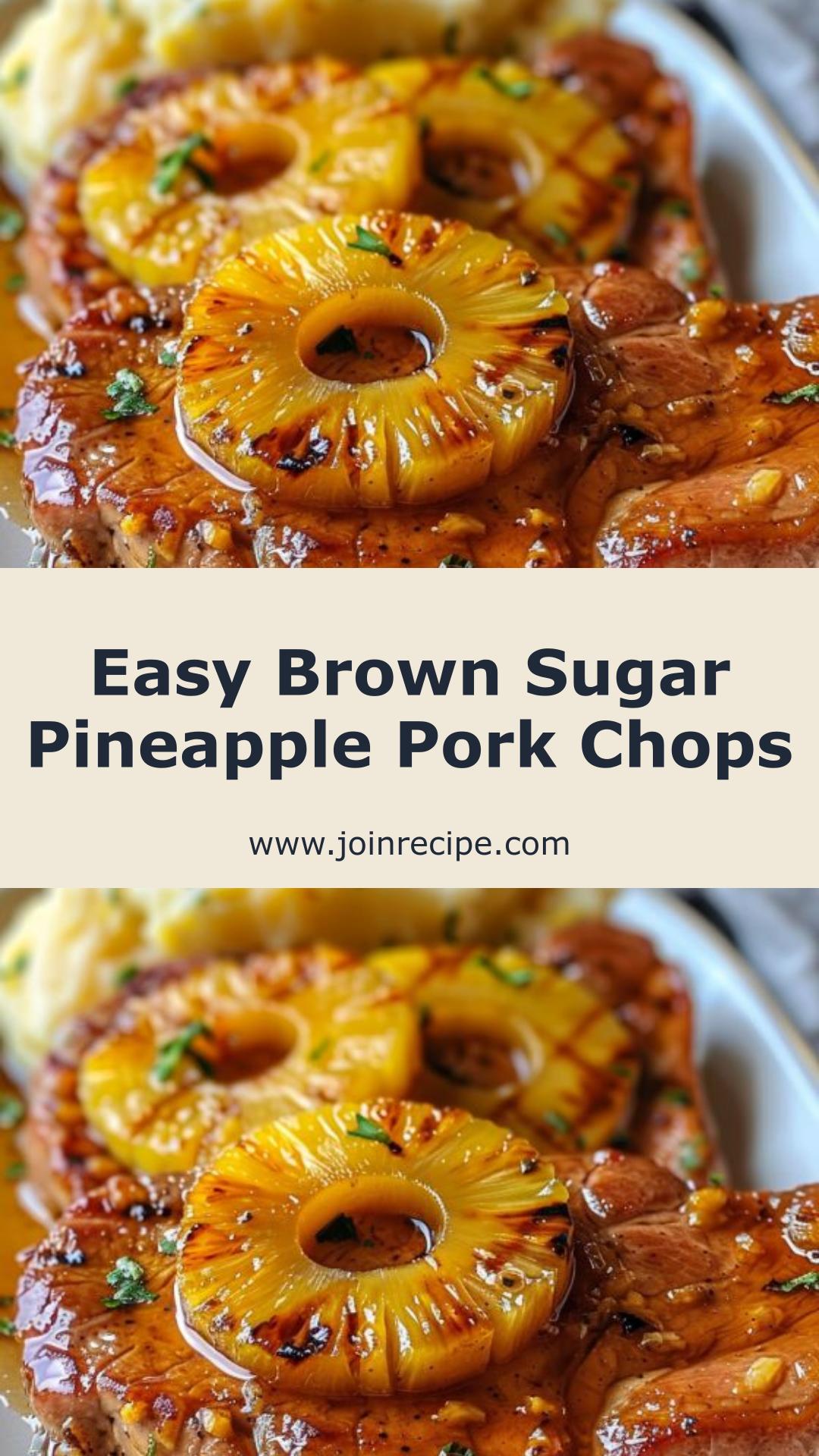 Brown Sugar Pineapple Pork Chops — pin 1