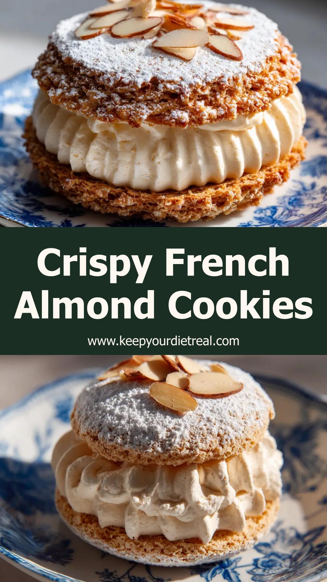French Almond Cookies: Crisp Dacquoise with Toasted Almond Cream — pin 1