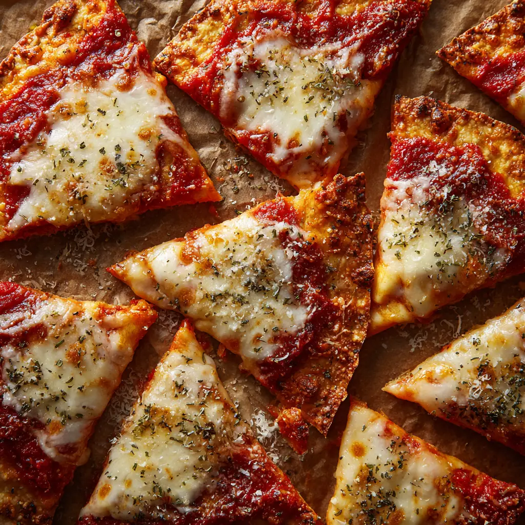 Pizza Chips with Pepperoni and Mozzarella