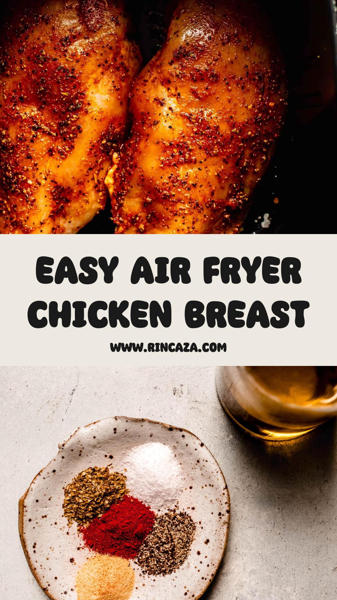 Air Fryer Chicken Breast with Herb and Paprika Seasoning — pin 1