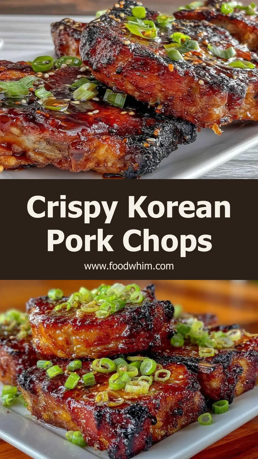 Crispy Glazed Korean Pork Chops: Quick Weeknight Delight with Gochujang — pin 1