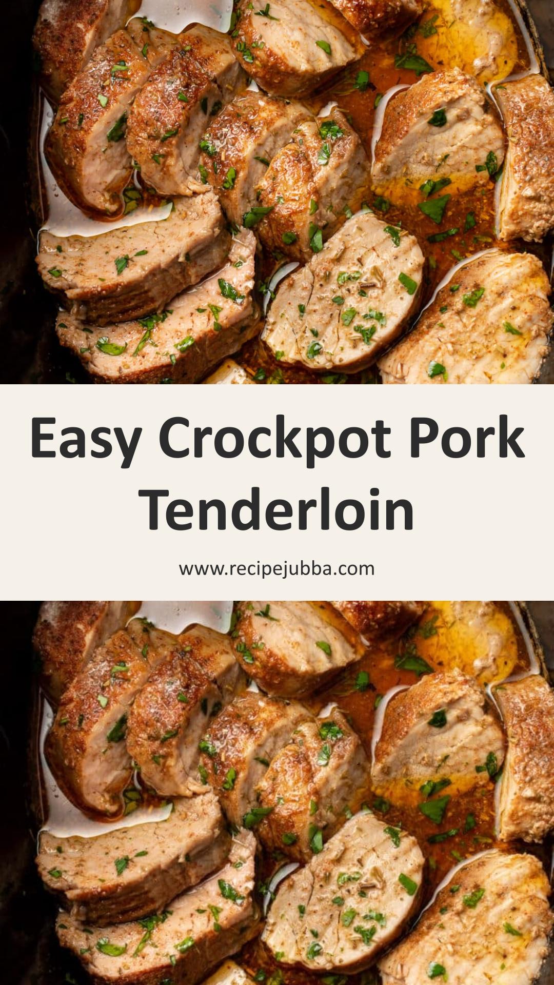 Crockpot Pork Tenderloin with Smoky Brown Sugar Spice Rub — pin 1