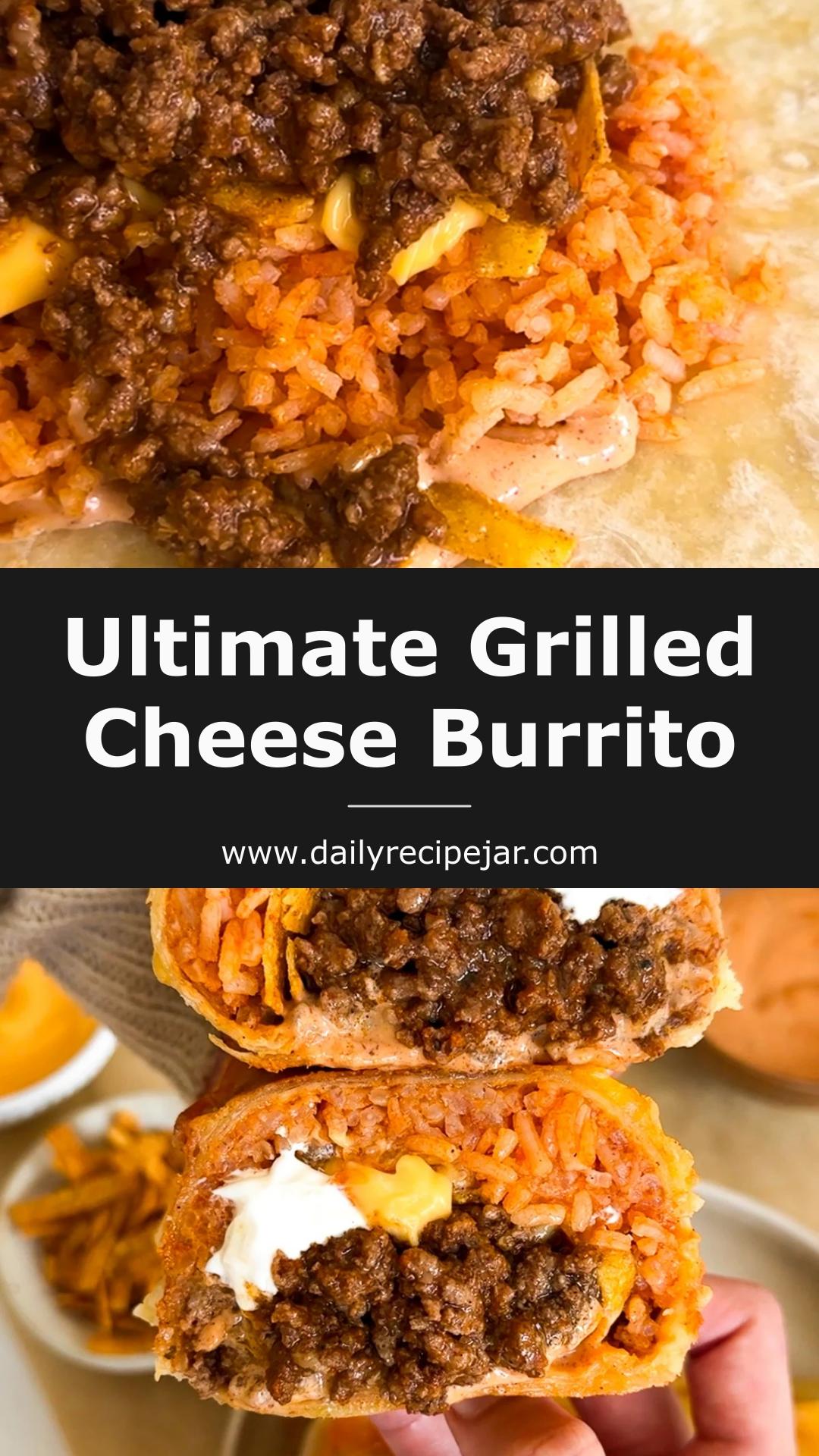 Grilled Cheese Burrito With Spanish Rice and Chipotle Sauce — pin 3