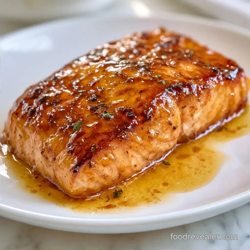 Easy Sweet Glazed Salmon with Sticky Ginger Garlic Glaze | FoodWhim