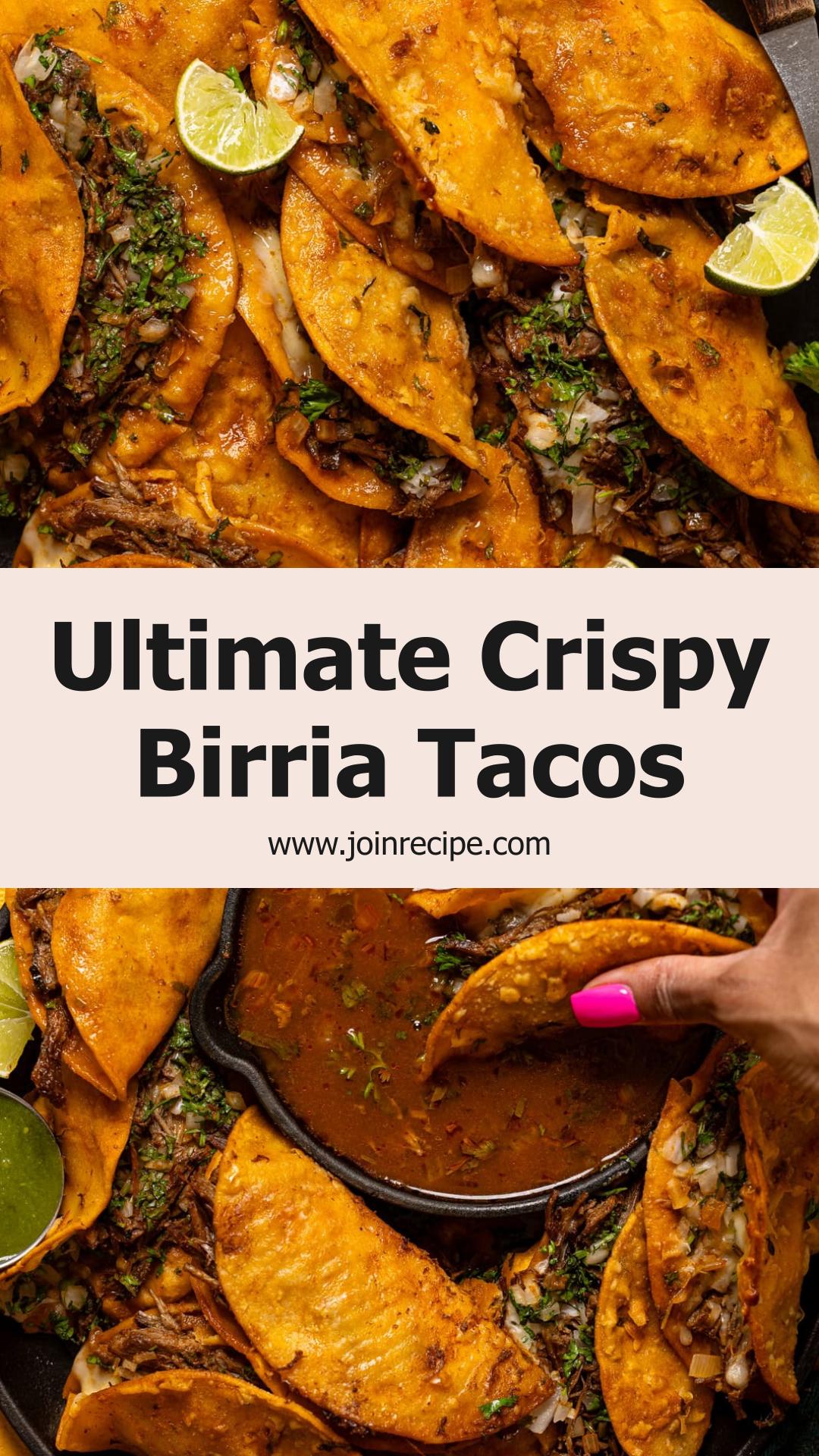 Birria Tacos with Crispy Corn Tortillas and Oaxaca Cheese — pin 3