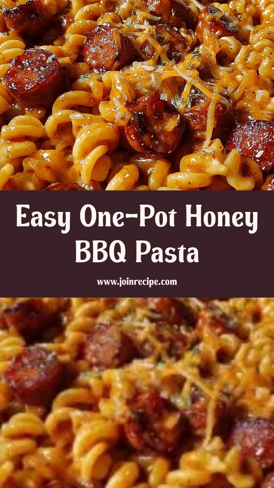 One-Pot Honey BBQ Sausage Pasta — pin 3