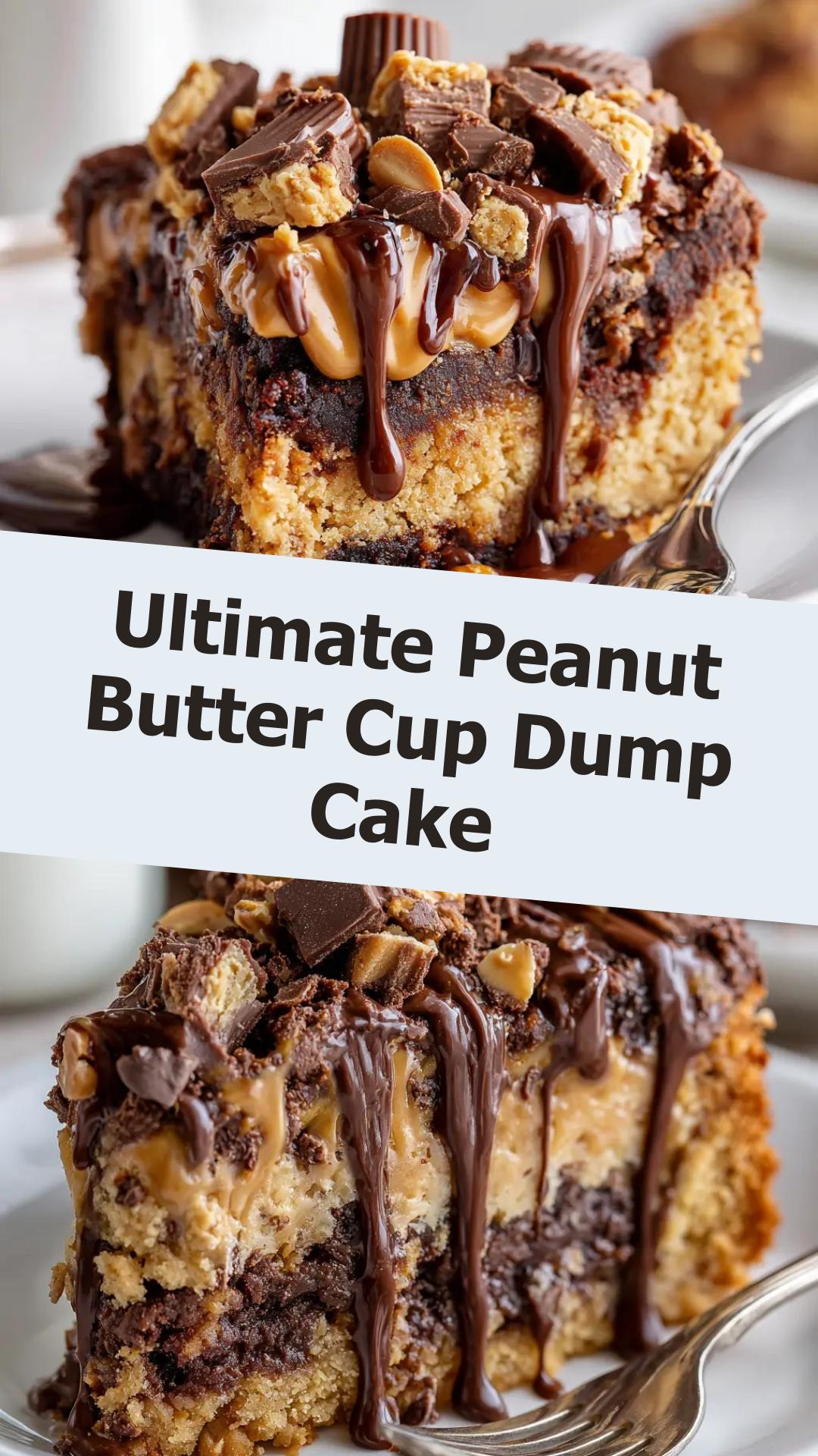 Peanut Butter Cup Dump Cake: 5-Ingredient Chocolate Dessert — pin 1