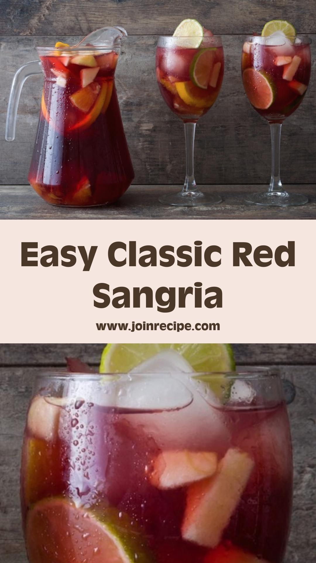 Easy Classic Red Sangria: Refreshing Summer Beverage with Bright Fruits — pin 2