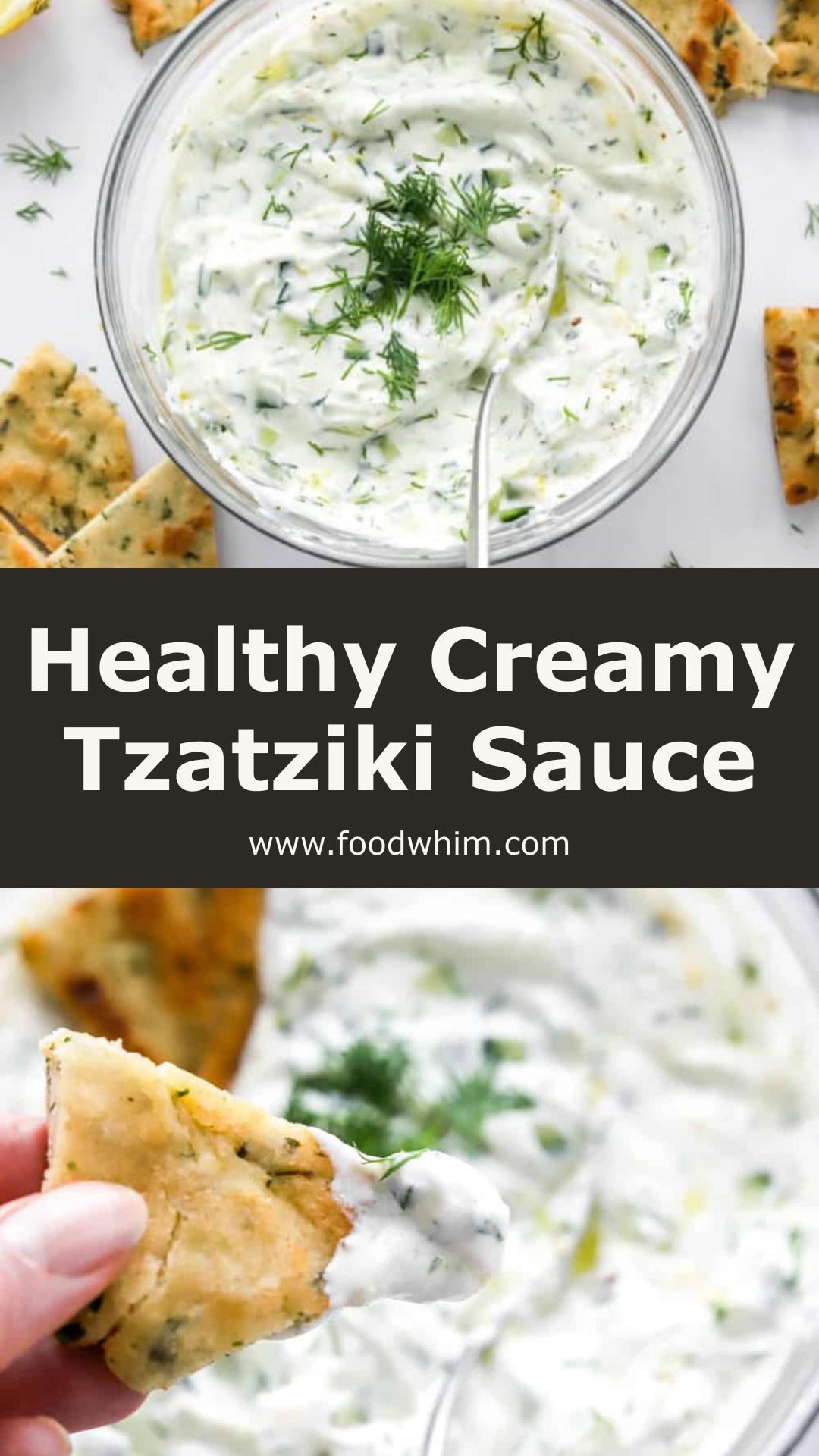 Healthy Tzatziki Sauce with Crisp Cucumber and Fresh Dill — pin 2