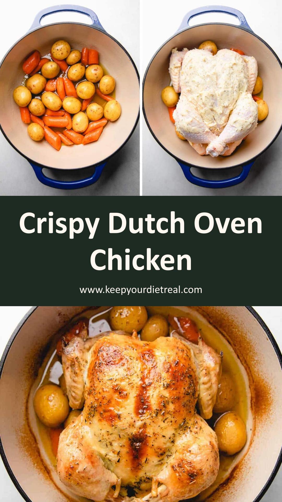 Dutch Oven Whole Chicken with Crispy Skin and Herb Butter — pin 2