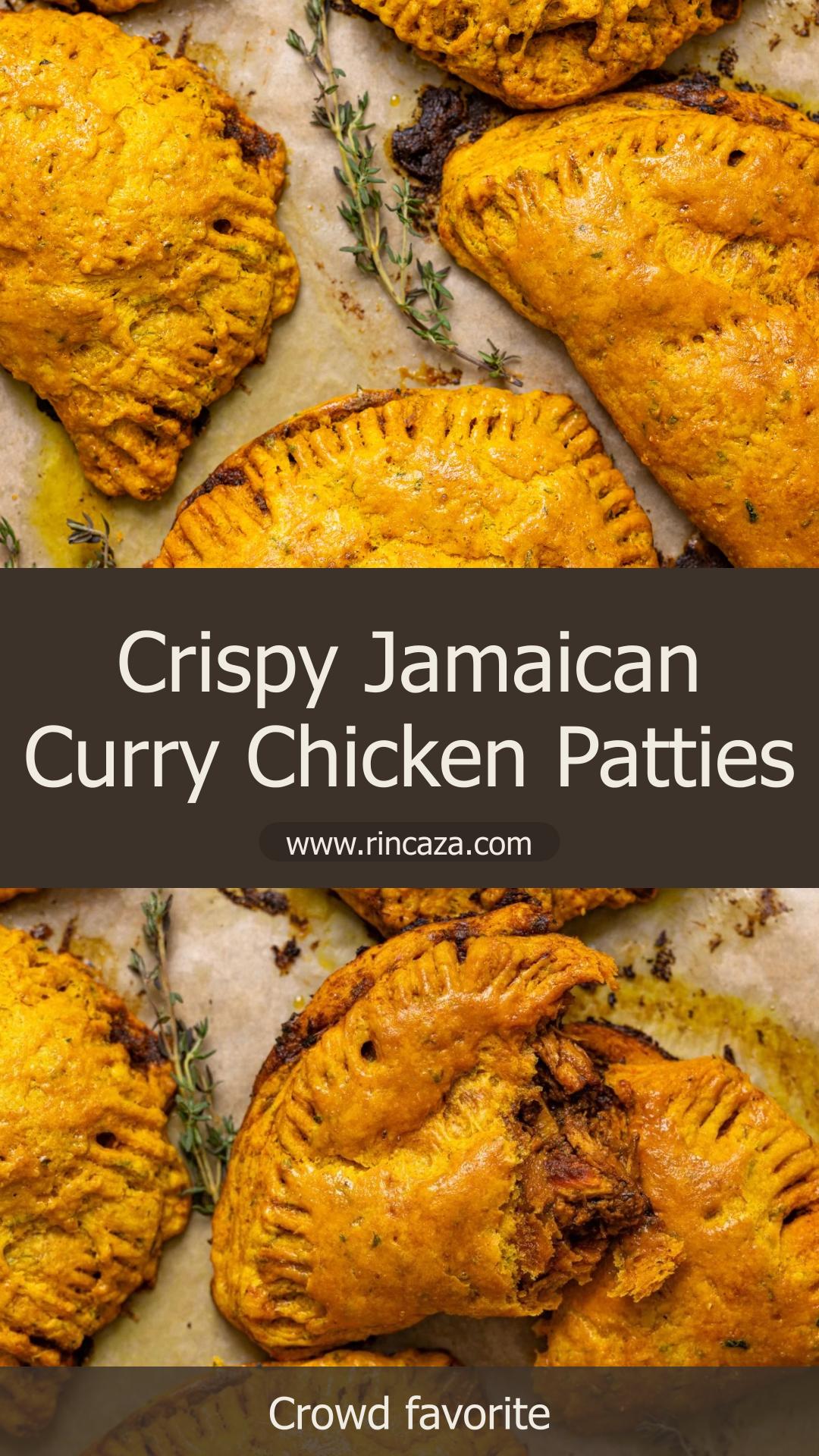 Flaky Jamaican Curry Chicken Patties with Buttery Curry Herb Crust — pin 1