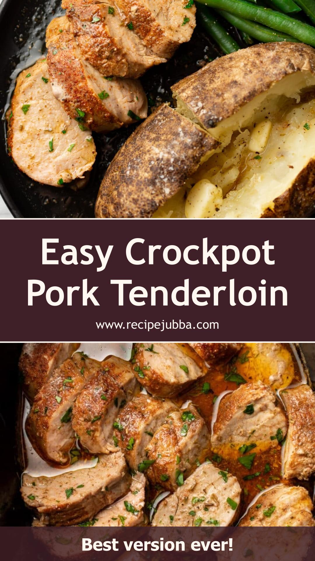 Crockpot Pork Tenderloin with Smoky Brown Sugar Spice Rub — pin 2