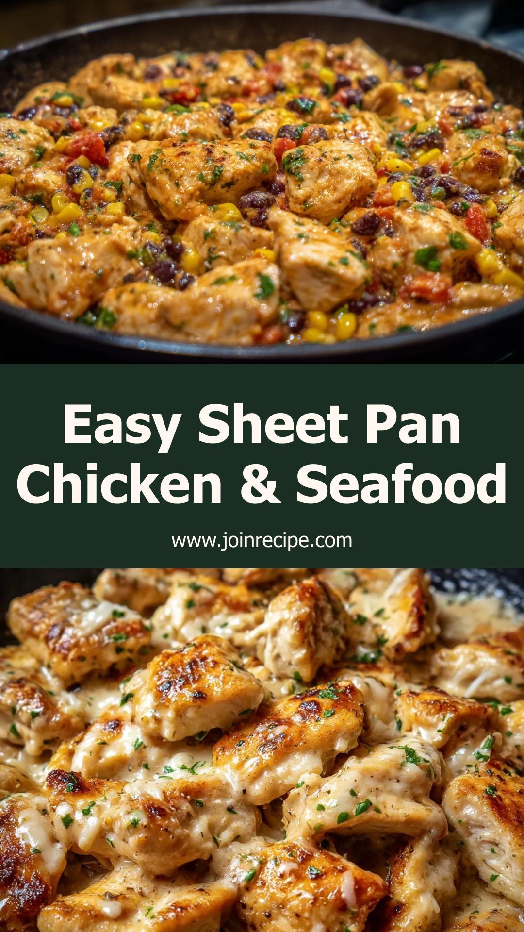 Sheet Pan Chicken & Seafood: Juicy Chicken with Savory Pineapple and Peppers — pin 3