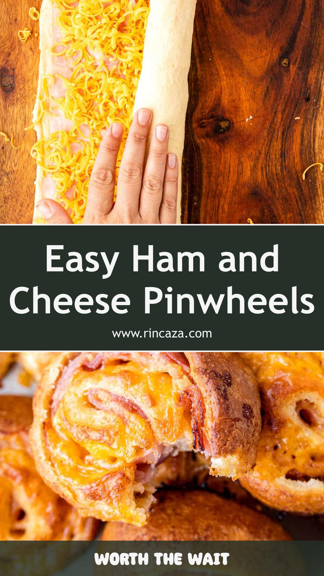 Ham and Cheese Pinwheels with Flaky Crescent Dough and Garlic Butter — pin 2