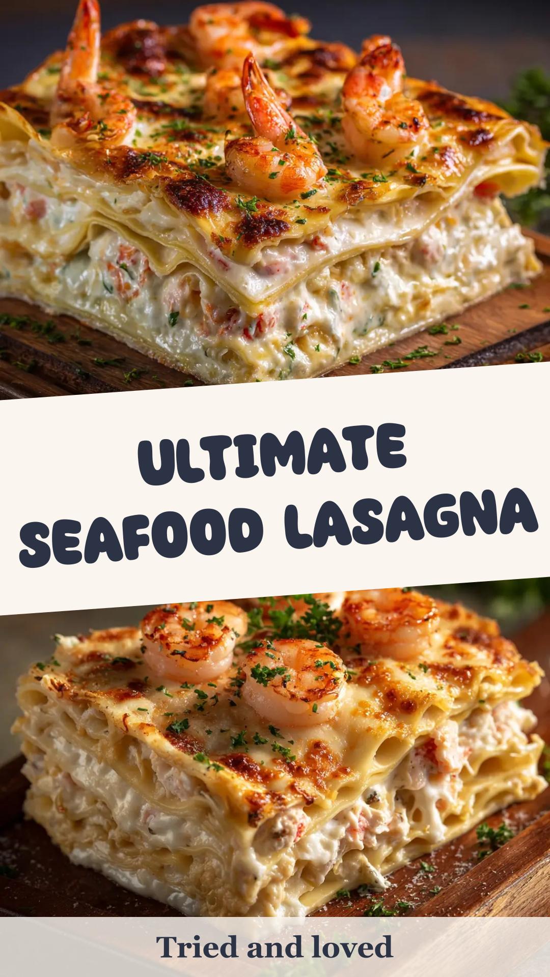 Seafood Lasagna with Shrimp and Crab — pin 2