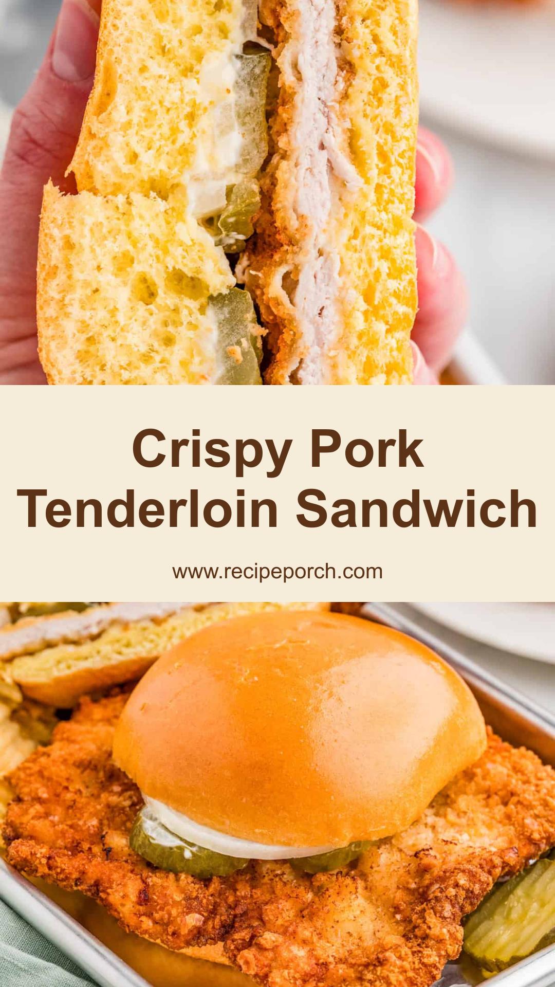 Pork Tenderloin Sandwich with Crunchy Ritz Cracker Coating — pin 3